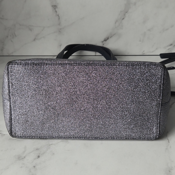 Kate Spade Joeley Small Satchel Crossbody Dusk Navy Sparkle - Picture 6 of 12